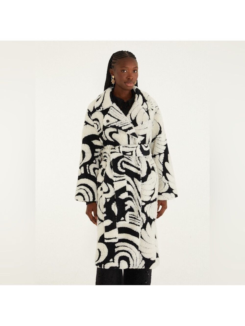 Farm Rio Hearts And Bananas Fleece Coat